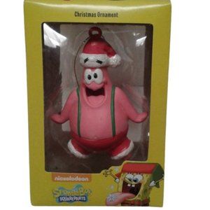 Nickelodeon SpongeBob SquarePants Patrick Christmas Tree Ornament NEW Santa Hat